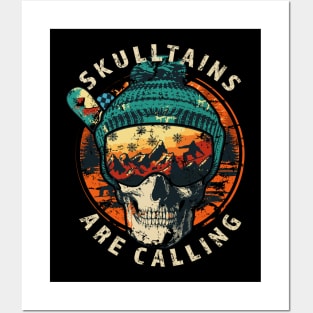 Skulltains Are Calling Snowboarding Vintage Posters and Art